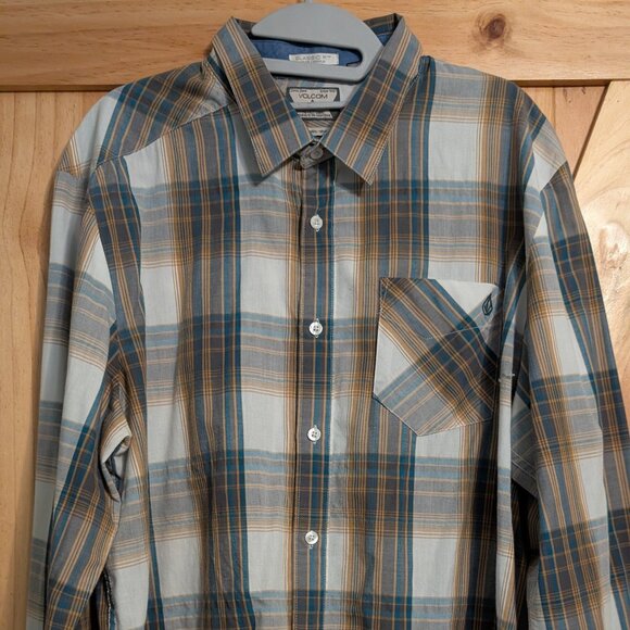 Volcom Causal Long Sleeve Button Up Large - Picture 1 of 3